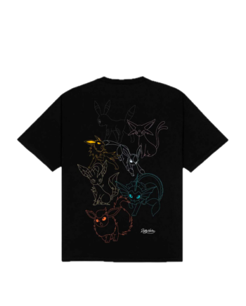 Dolly Noire x Pokémon Sinnoh Region Eevee Evolution Tee Black TS1345-T4-01