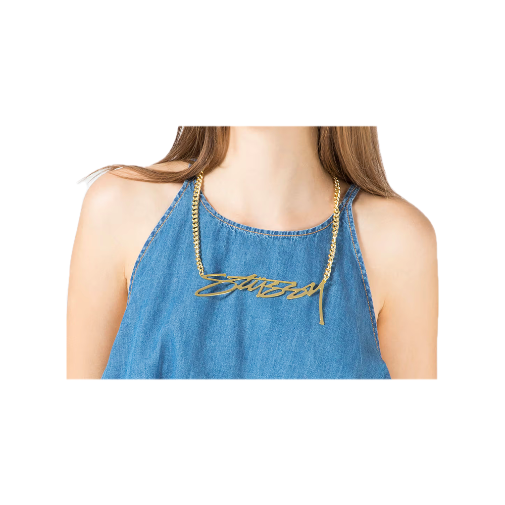 Stussy Gold Smooth Necklace 239042