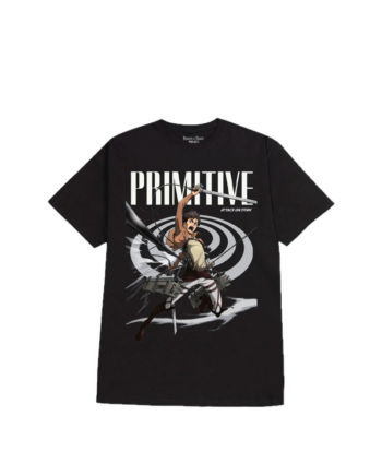 Primitive X Attack On Titan Eren Tee Black PRASSP2420_BLK