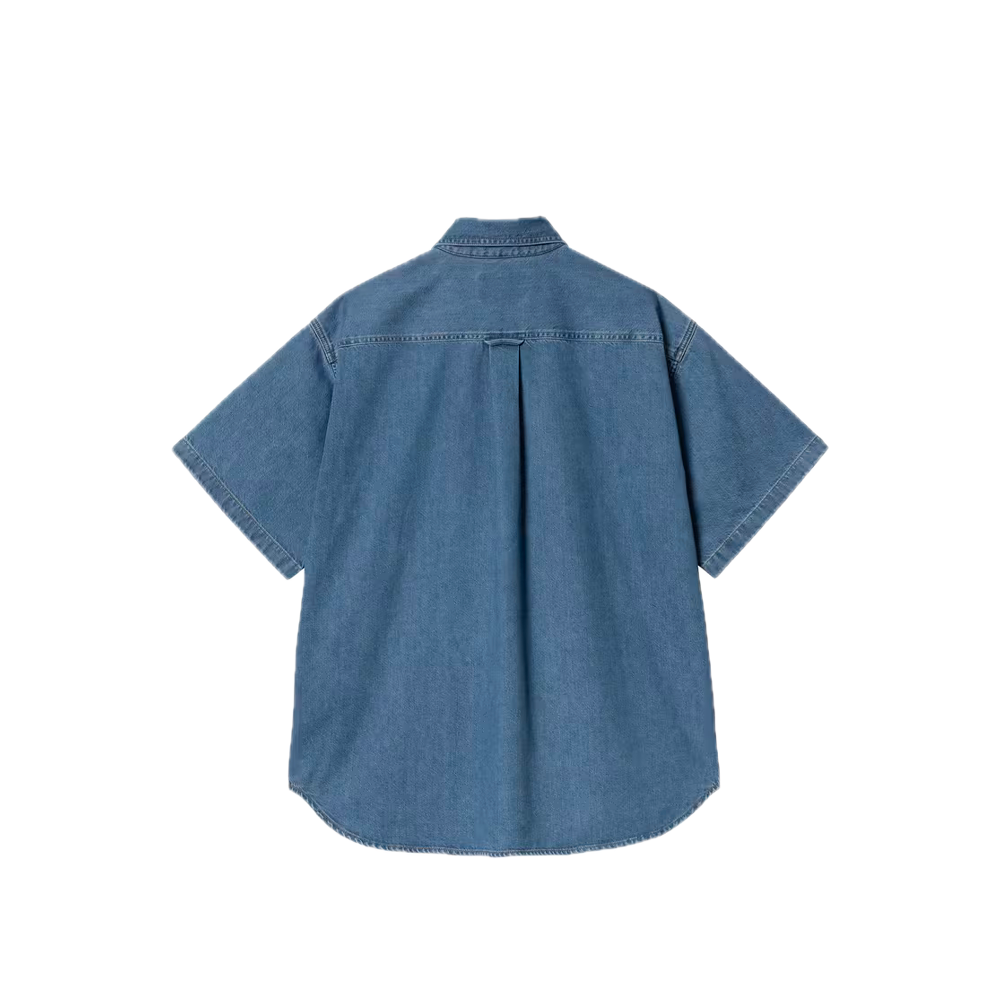 Carhartt WIP S/S Lucas Shirt Blue (Stone Washed) I034575_01_06
