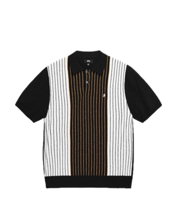 Stussy Textured SS Polo Sweter Black Stripe 117167_BLS