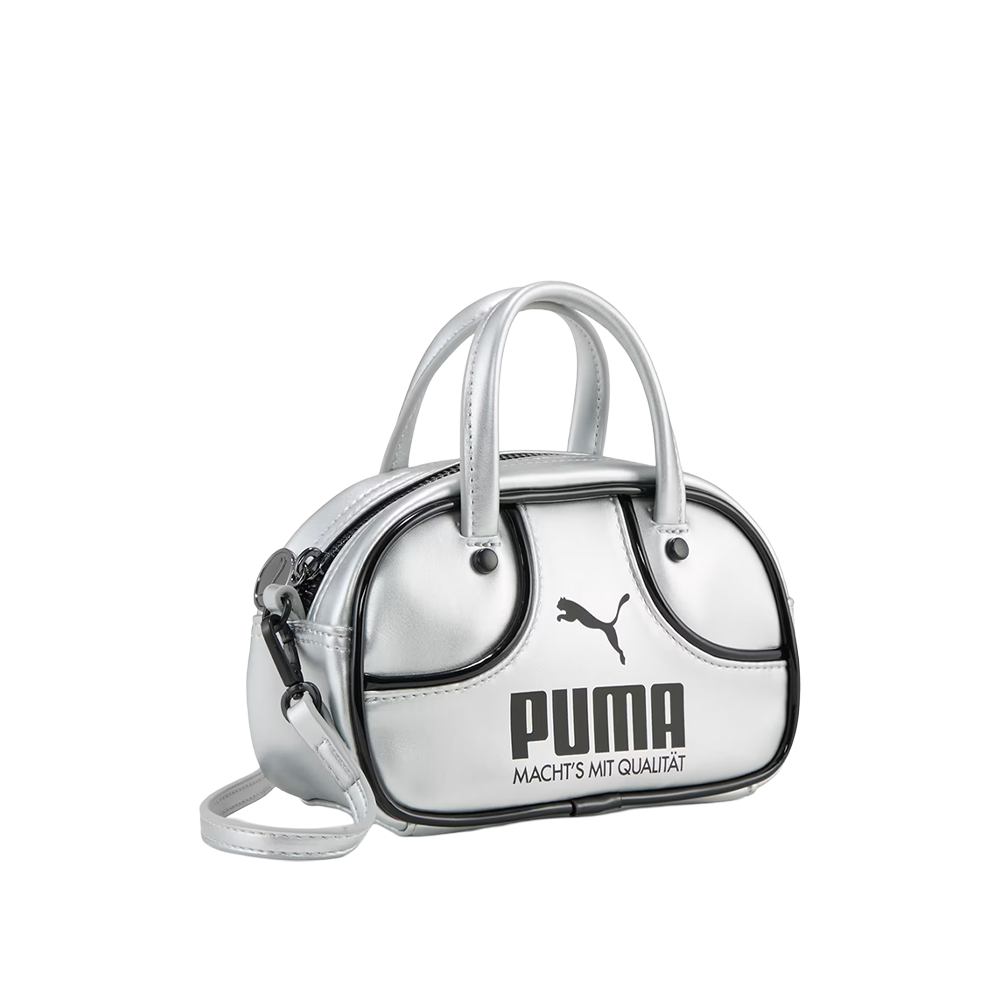 PUMA 1976 Archive Metallic Micro Grip Bag 2.5L Glacial Gray / Black 092485-01