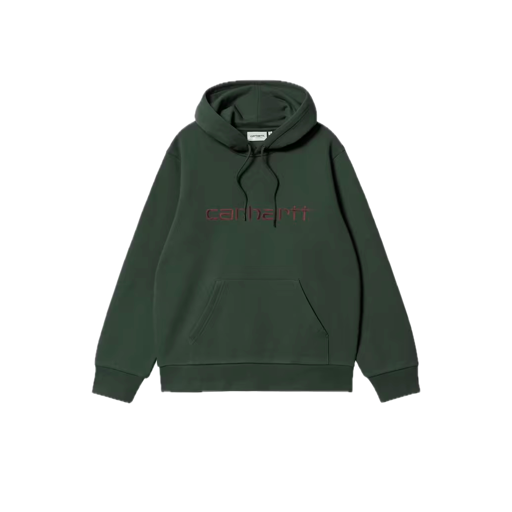 Carhartt WIP Hooded Carhartt Sweatshirt Dark Scarab / Palisander I030547_3YZ_XX