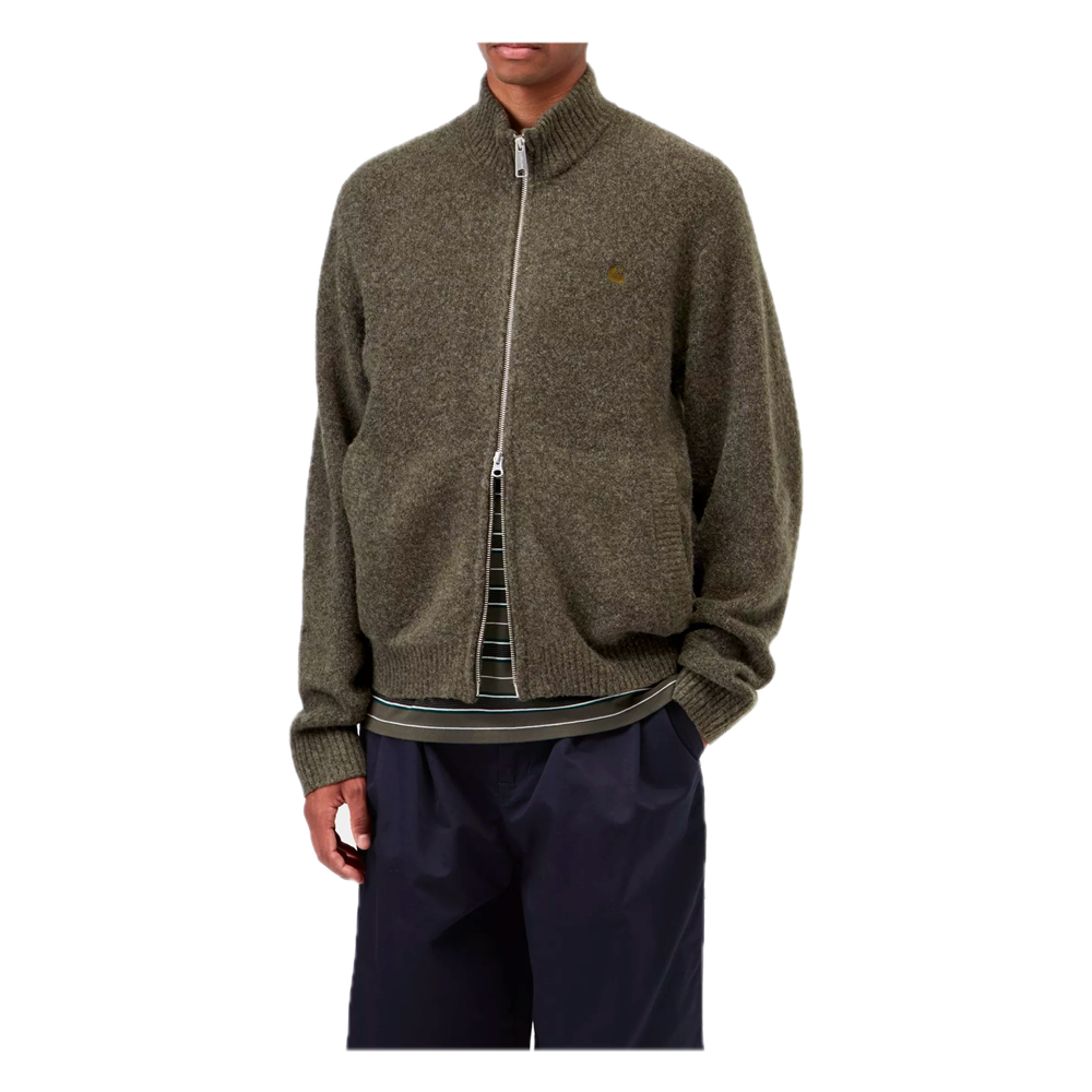 Carhartt Wip Curtis Sweater Jacket Tangled Shungite I037033_3ZA_XX