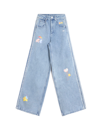 Adidas Originals x Care Bears Wide Leg Jeans Women's Blue KQ6748