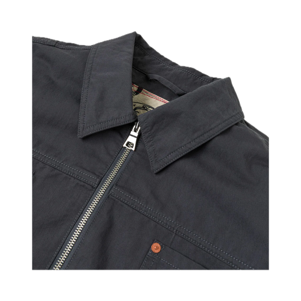 Evisu Metal Studs Logo Relax Fit Bomber Jacket Grey 2ESHTM6JK1017RXSN