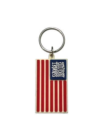 Stussy Troops Flag Key Ring White FFST0380128