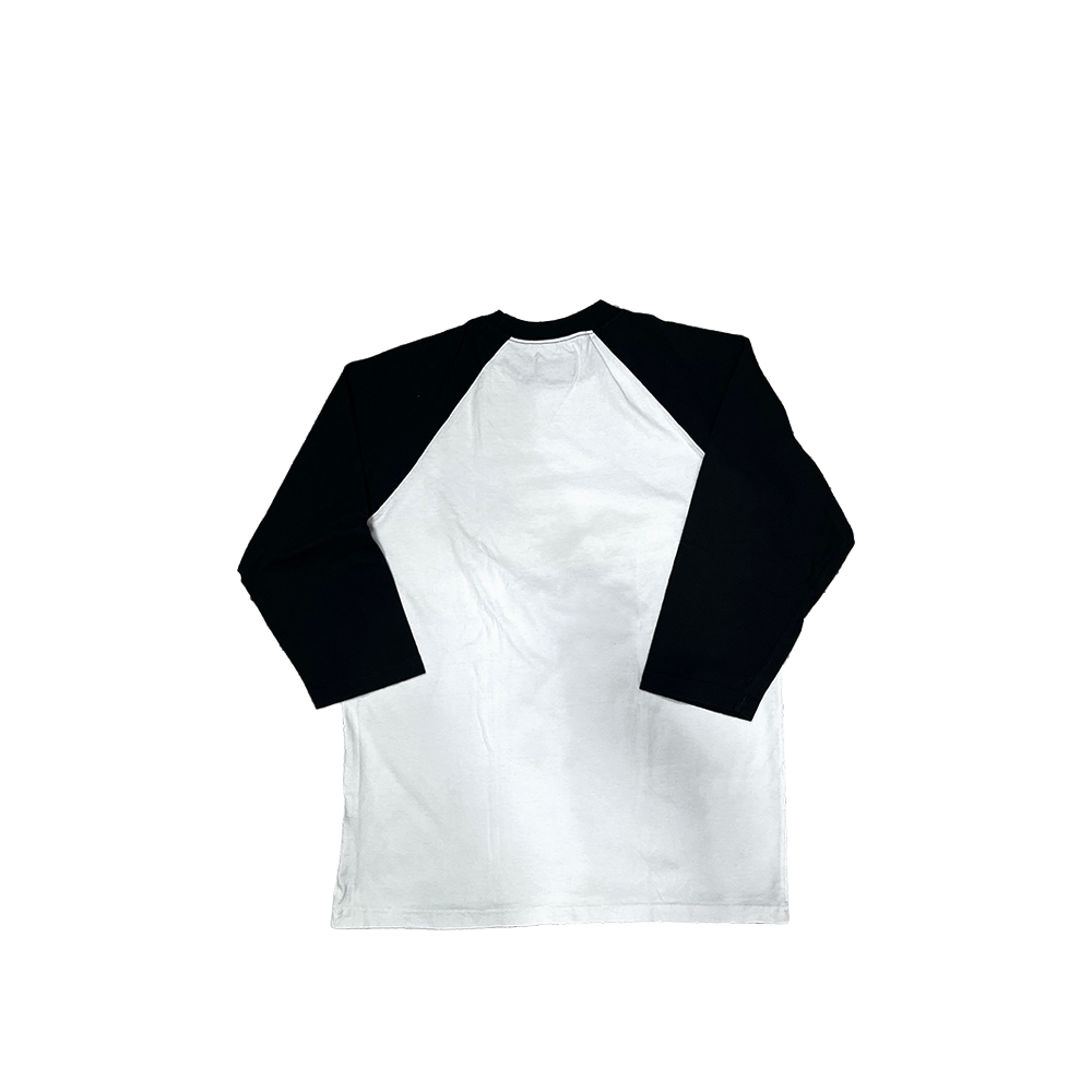 Stussy Little Crew 3/4 Sleeve Tee White / Black 114480_BLK