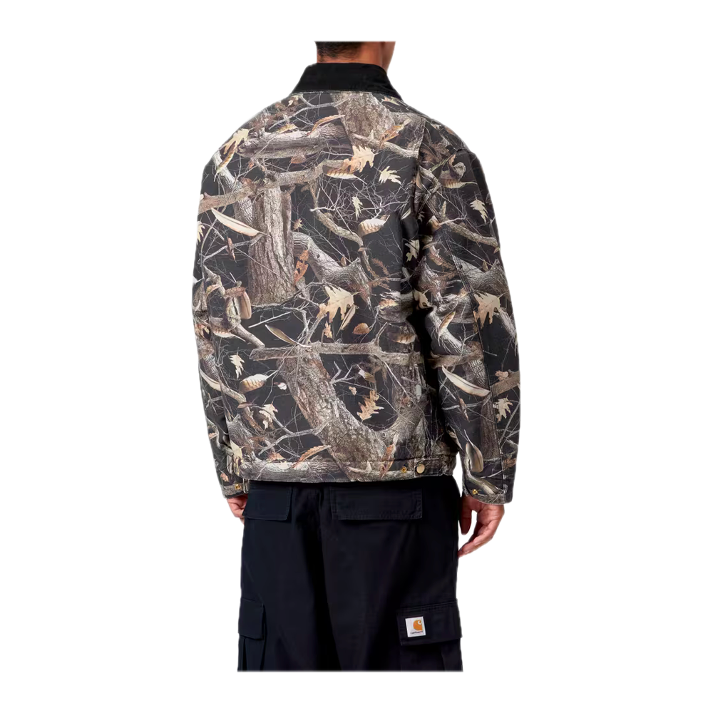 Carhartt WIP OG Detroit Jacket Camo Feather Tree / Black / Black (Heavy stone wash) I035614_3X8_60