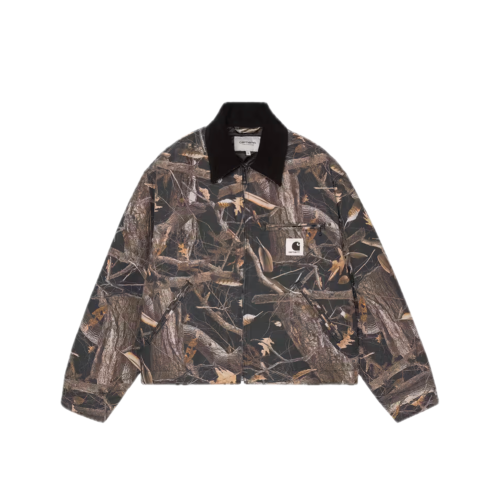 Carhartt WIP W' OG Detroit Jacket Camo Feather Tree / Black / Black (Heavy stone wash) I035672_3X8_60