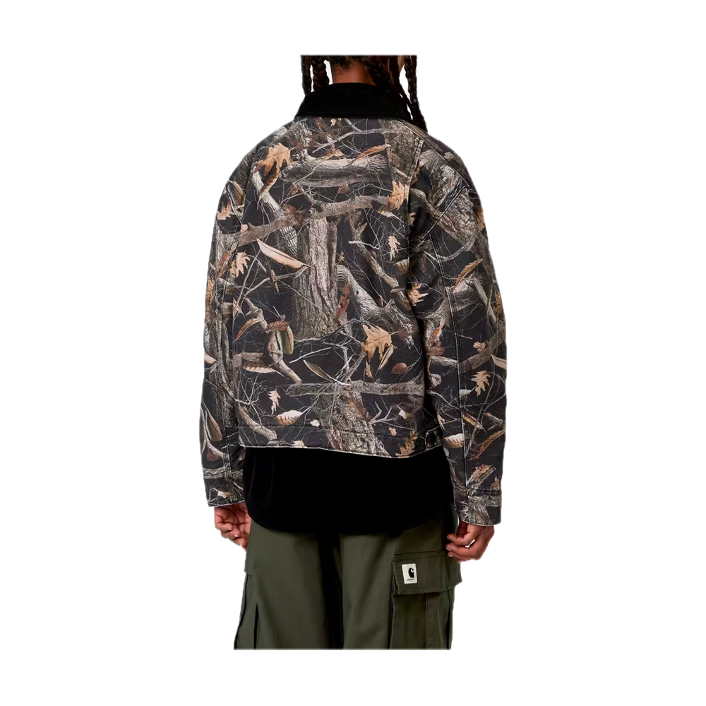 Carhartt WIP W' OG Detroit Jacket Camo Feather Tree / Black / Black (Heavy stone wash) I035672_3X8_60