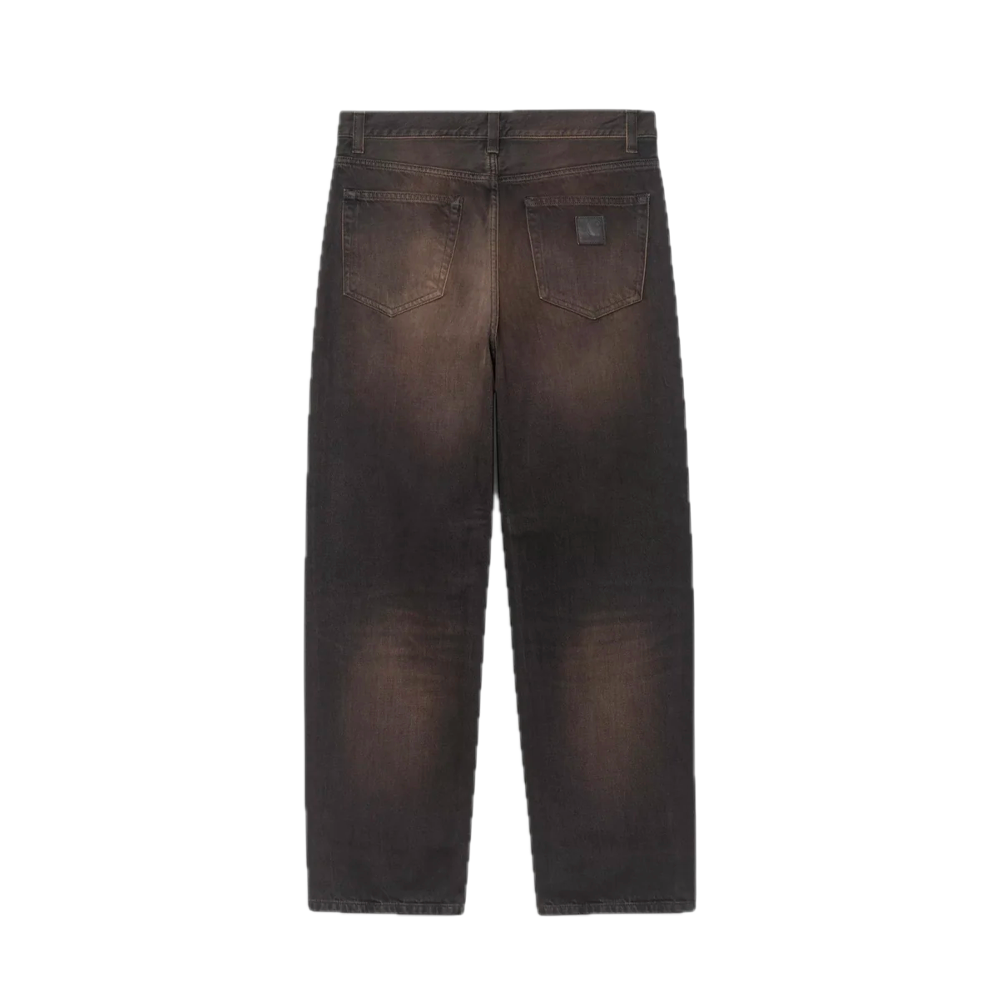 Carhartt WIP Aaron Pant Black Tobacco Used Wash I036728-890R