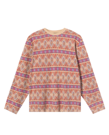 Stussy Giza Long Sleeve Crew Khaki 1140245_KHA