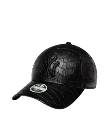New Era New York Yankees Womens MLB Pattern PU Black 9FORTY Adjustable Cap 60915860