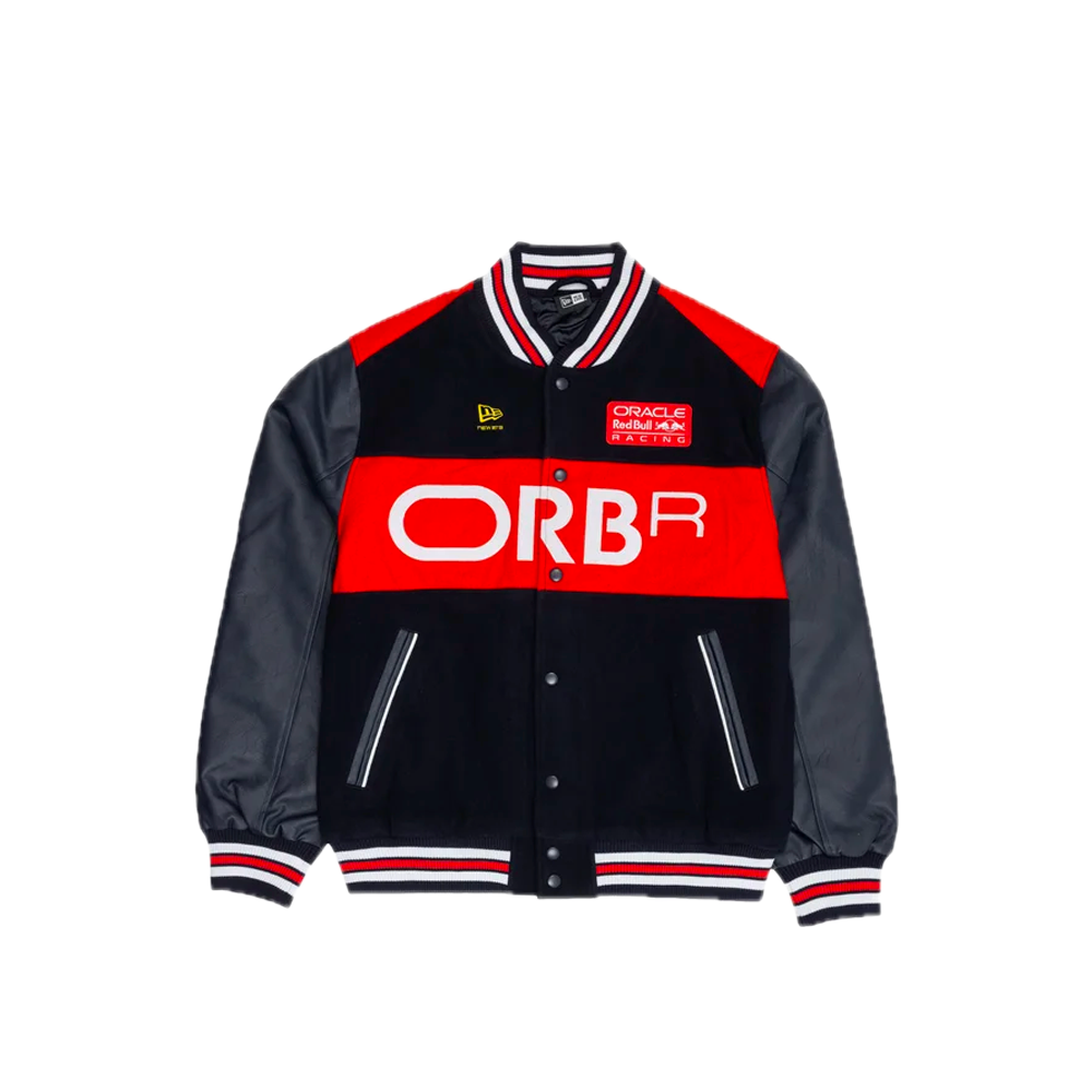 New Era Oracle Red Bull Racing F1 Wordmark Varsity Jacket Nightsky Navy 60897397