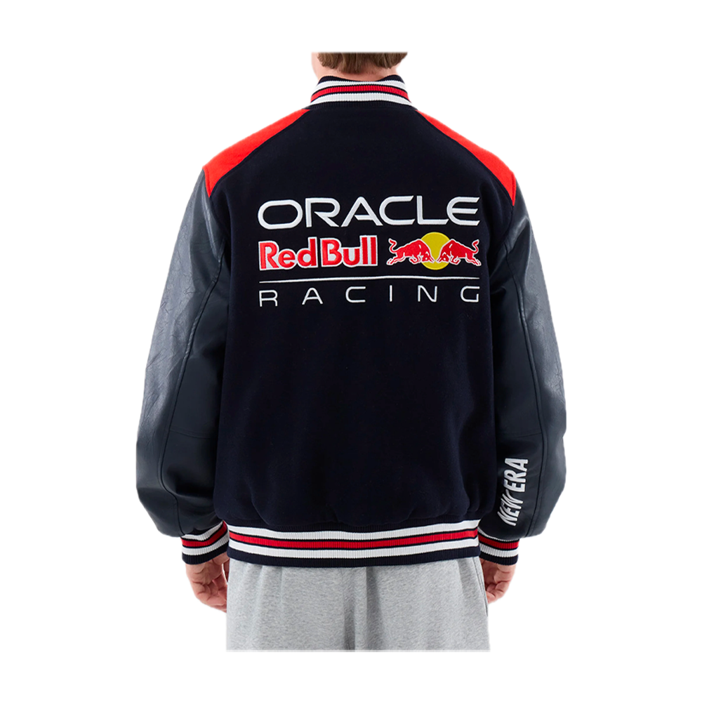 New Era Oracle Red Bull Racing F1 Wordmark Varsity Jacket Nightsky Navy 60897397