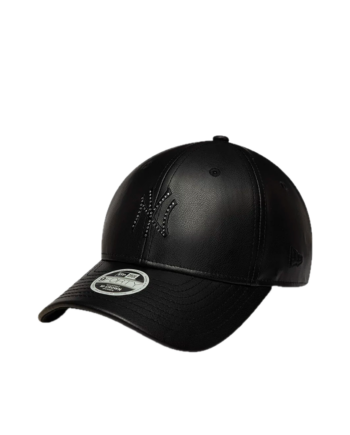 New Era New York Yankees Womens MLB Diamante PU Black 9FORTY M-Crown Adjustable Cap 60915811