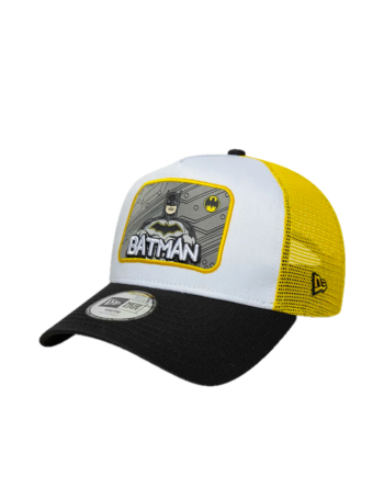 New Era Youth Batman DC Patch White 9FORTY A-Frame Trucker Adjustable Cap 60915877