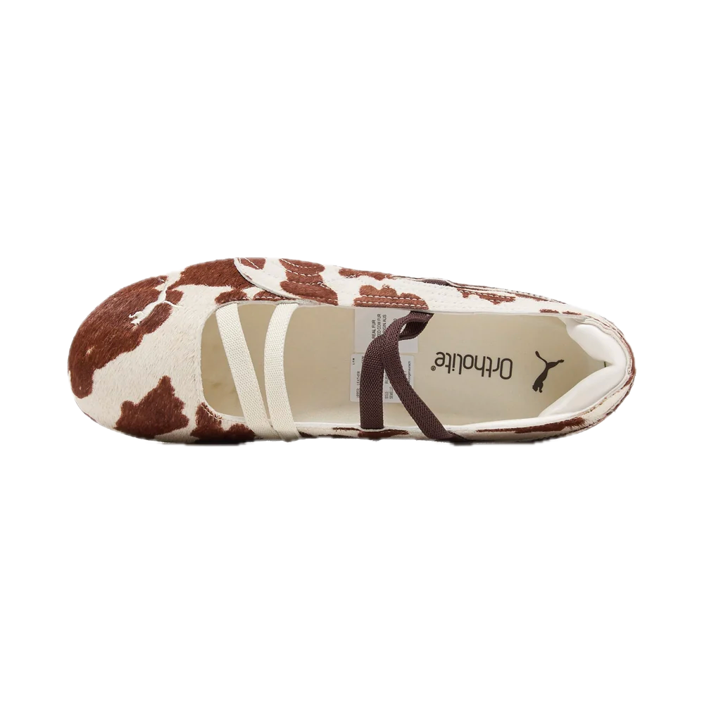 PUMA Speedcat Ballet Cow Print Women's Chocolate Brown / Warm White 407787_01