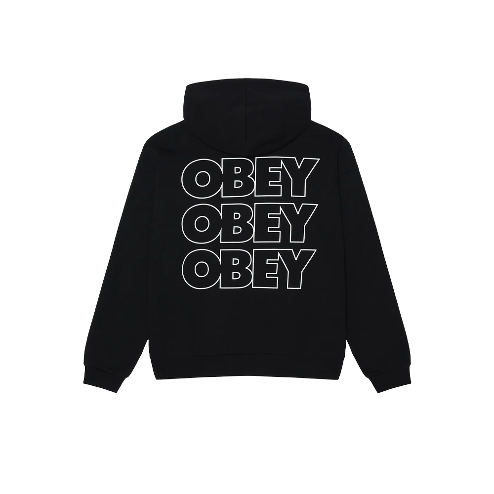 Obey Treble Extra Heavy Pullover Black 111610072_BLK