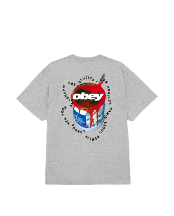 Obey Real Spill Tee Heather Grey 165264439_HGR