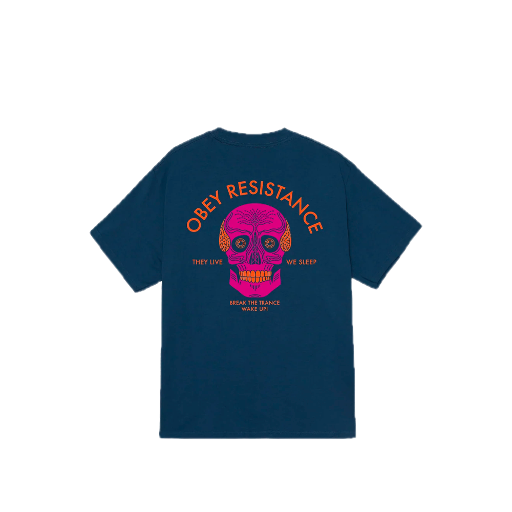 Obey Resistance Skull Tee Harbor Blue 165264484_HBL