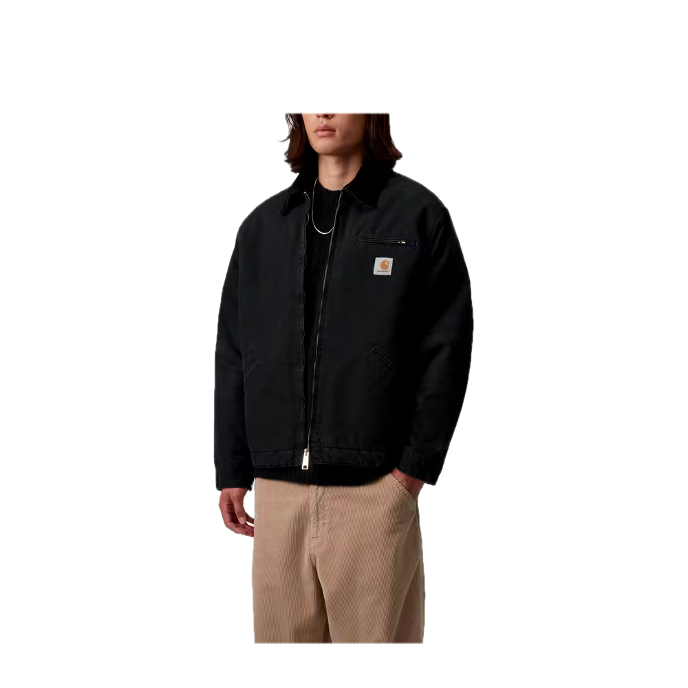Carhartt WIP OG Detroit Jacket Black / Black (Stone canvas) I035614_00E_4O
