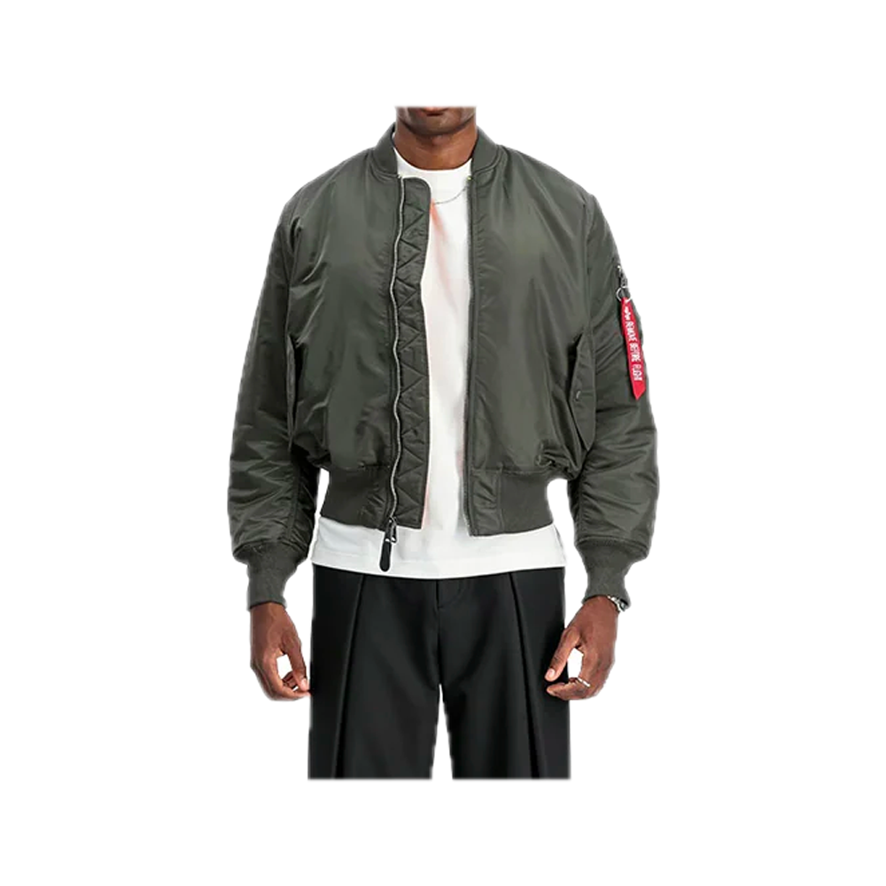 Alpha Industries MA-1 Heritage Bomber Jacket Rep. Grey 100101-04 - Image 3