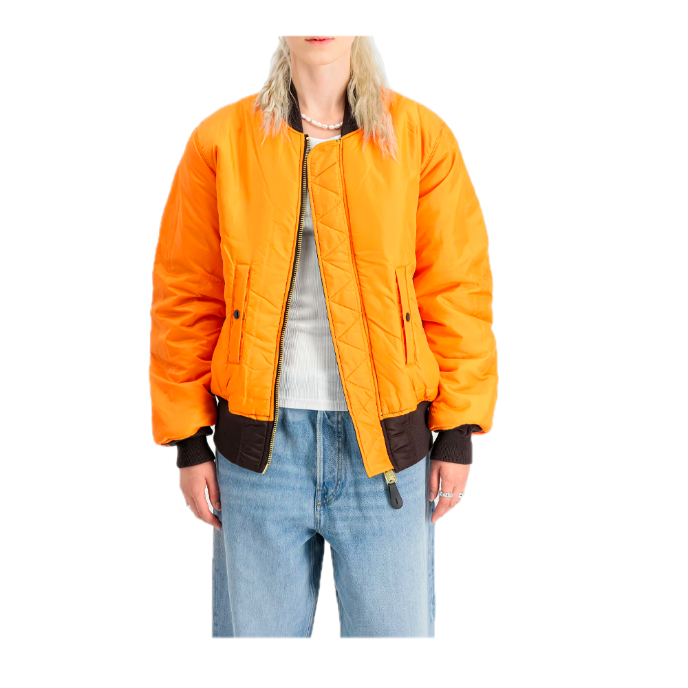 Alpha Industries MA-1 Heritage Bomber Jacket Hunter Brown 100101-696 - Image 4