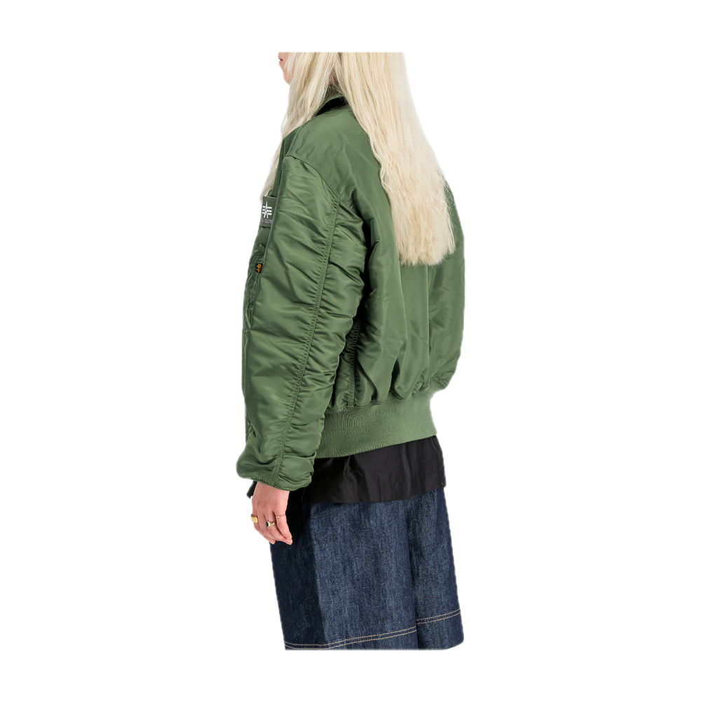 Alpha Industries CWU-45 Heritage Bomber Jacket Sage Green 100102-01 - Image 3