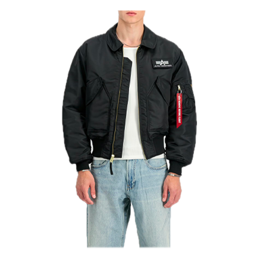 Alpha Industries CWU-45 Heritage Bomber Jacket Black 100102-03 - Image 4