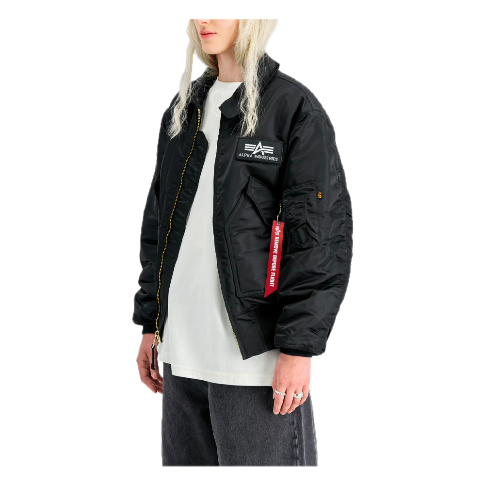 Alpha Industries CWU-45 Heritage Bomber Jacket Black 100102-03 - Image 3