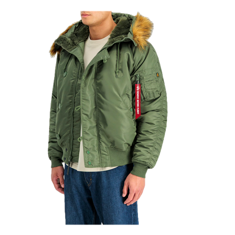 Alpha Industries N-2B Heritage Winter Jacket Sage Green 100105-01 - Image 5