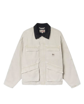 Stussy Washed Canvas Shop Jacket Bone 115589_BON