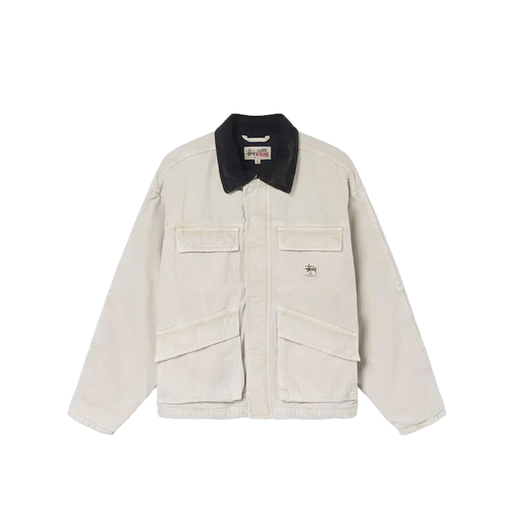 Stussy Washed Canvas Shop Jacket Bone 115589_BON