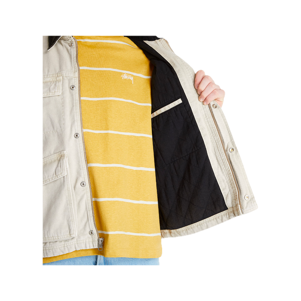 Stussy Washed Canvas Shop Jacket Bone 115589_BON - Image 4