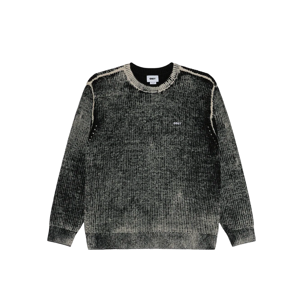 Obey Spray Effect Sweater Dark Black Multi 151000109_DBM