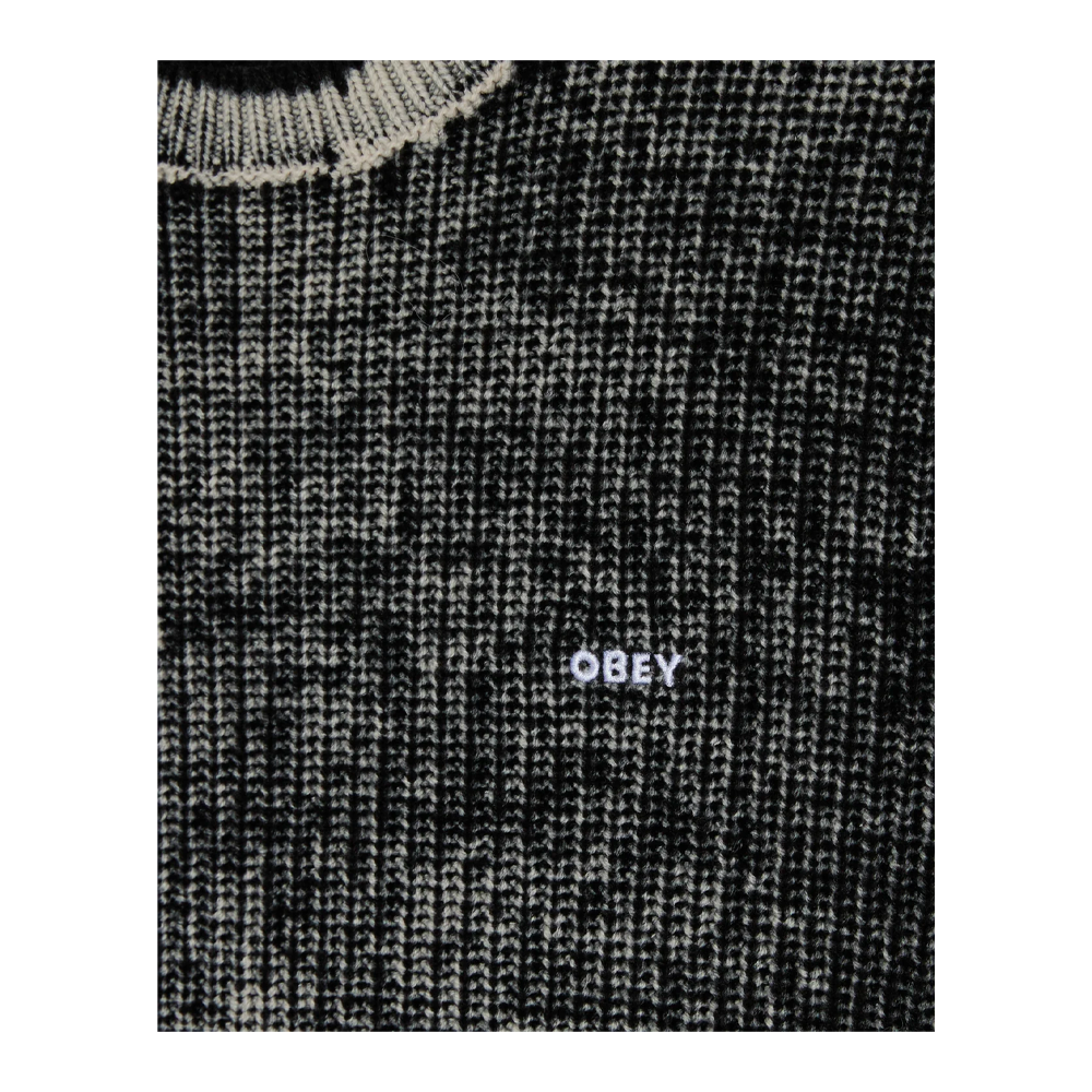 Obey Spray Effect Sweater Dark Black Multi 151000109_DBM - Image 3