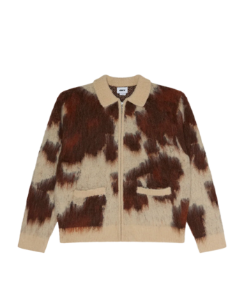 Obey Cow Pattern Zip Sweater Cow Multi 151010050_COM
