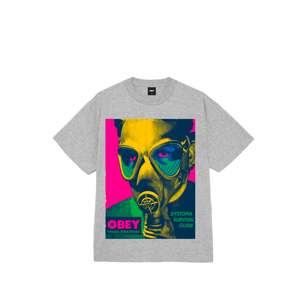 Obey Gas Mask Tee Heather Grey 165264485_HGR
