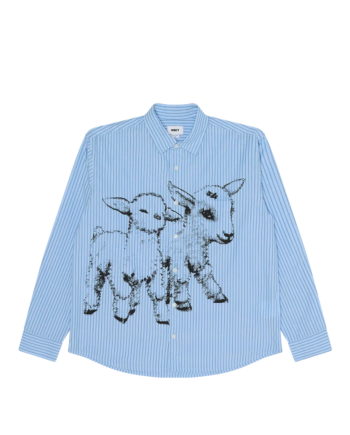 Obey Billy Shirt Light Blue Multi 181200433_LBL