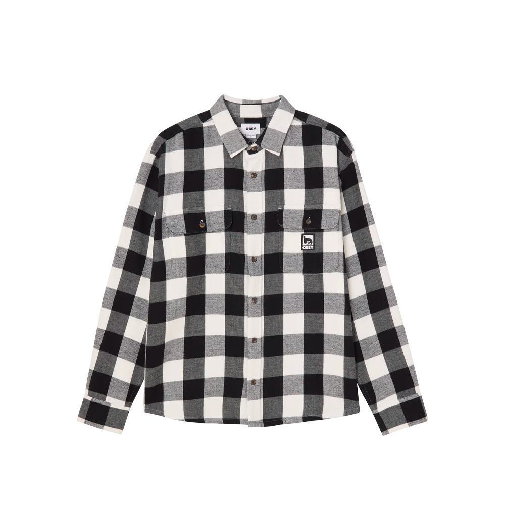 Obey Jones Shirt Vintage White Multi 181200435_VWH