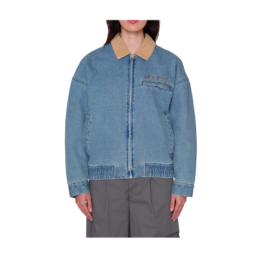 Obey Ezra Workwear Jacket Heavy Vintage Indigo 221800453_HVI - Image 2