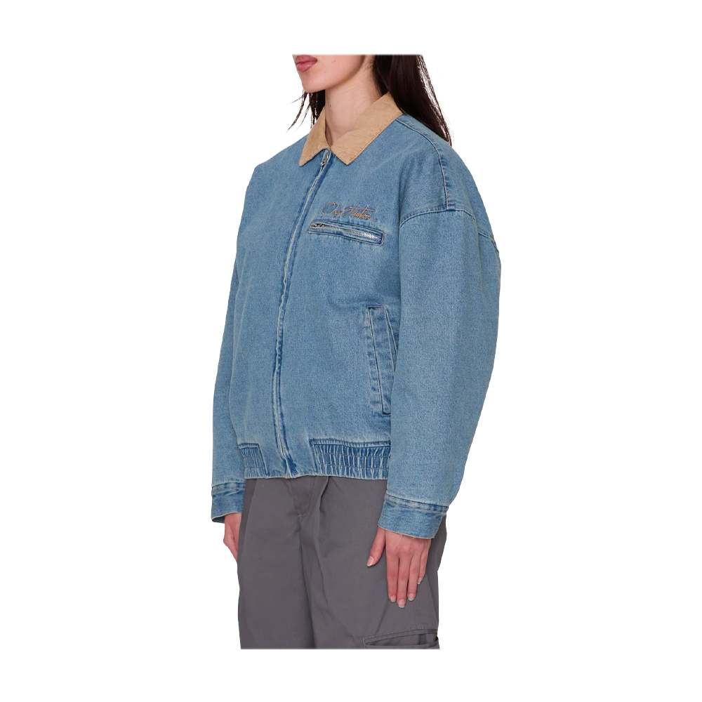 Obey Ezra Workwear Jacket Heavy Vintage Indigo 221800453_HVI - Image 4