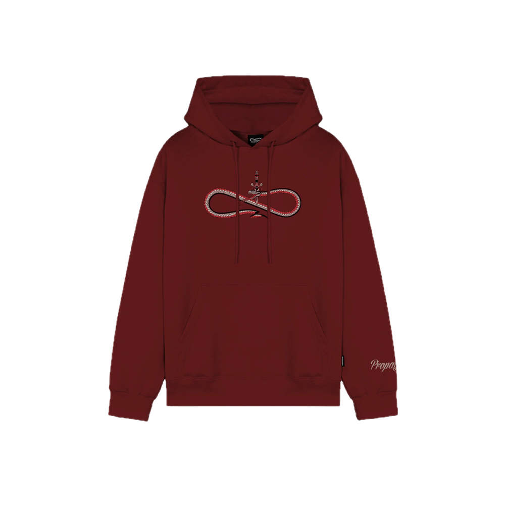 Propaganda Logo Sword Hoodie Red 26FWPRFE742
