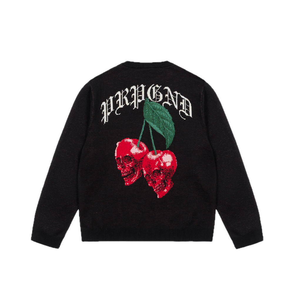 Propaganda Cherry Skull Sweater Black 26FWPROU940