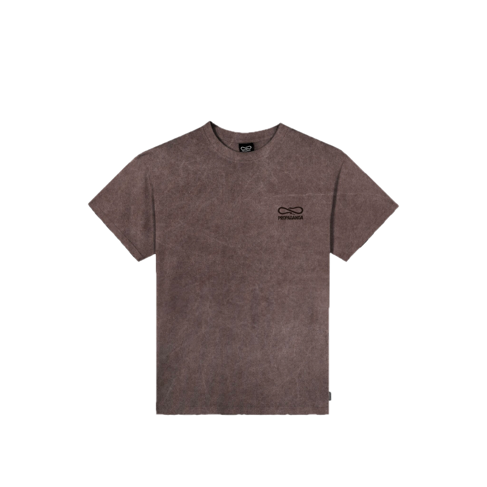 Propaganda Logo Embroidery Tee Stonewash Brown 26FWPRTS923