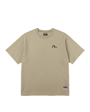 Evisu Embroidery Seagull Relax Fit T-Shirt Taupe 2EAHTM5TS1183RXCT