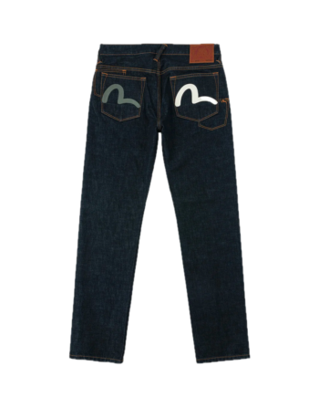Evisu Grey-White Seagull Print Pocket Selvedge Jeans Indigo 2EAHTM6JE100117DN