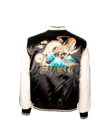 Evisu Dragon Embroidery Souvenir Jacket Black 2EAHTM6JK1045XXYQ